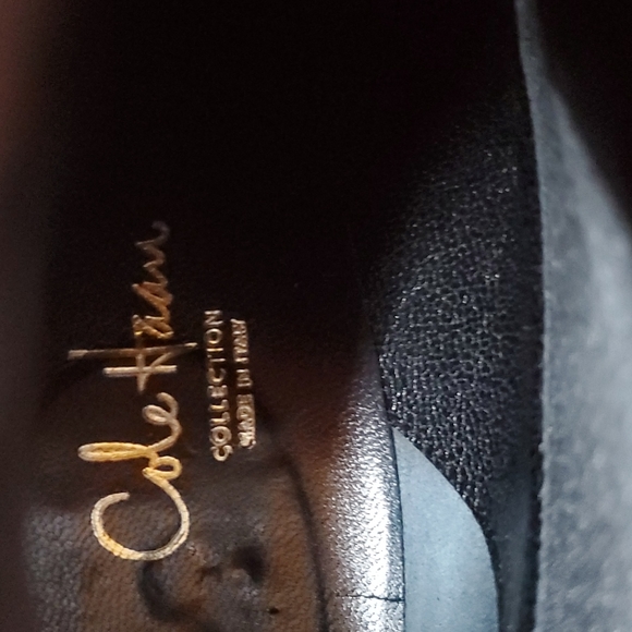 Cole Haan EUC black patent leather high heel booties 6.5 B - Picture 8 of 10